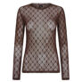 Hype the Detail Mesh Bluse Brun