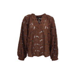 Black Colour Bluse Nelly Flower Coffee1