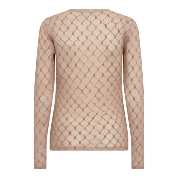 Hype the Detail Mesh Bluse Beige