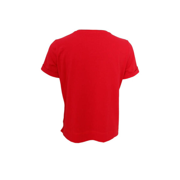 Black Colour T-shirt May Red