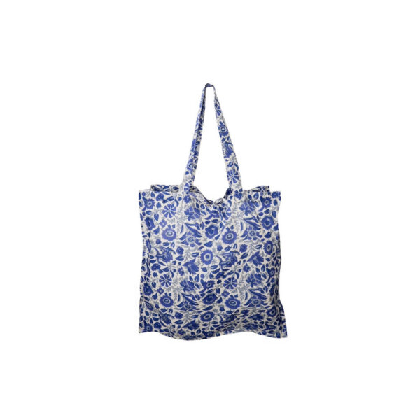 Black Colour Shopper Flora Royal Blue