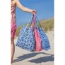 Black Colour Shopper Flora Royal Blue