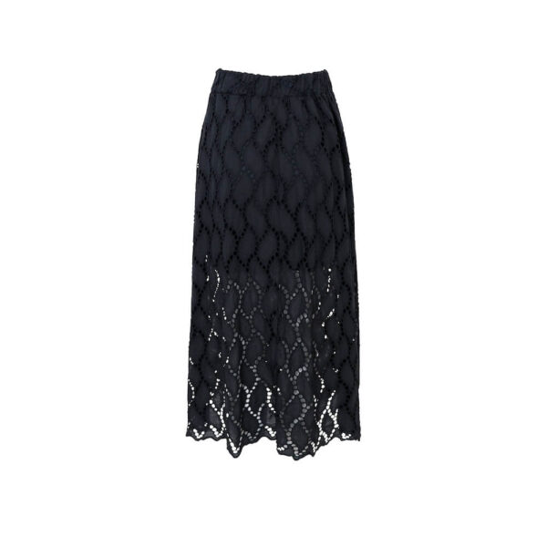 Black Colour Nederdel Freya cut out Lace Black