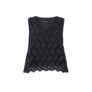 Black Colour Top Freya Cut out Lace Black