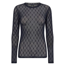 Hype the Detail Mesh Bluse Navy