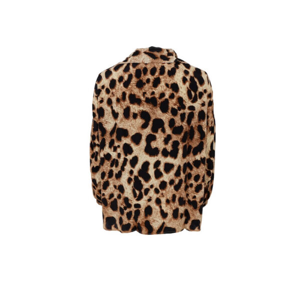 Black Colour Bluse Luna Kaftan Golden Leopard