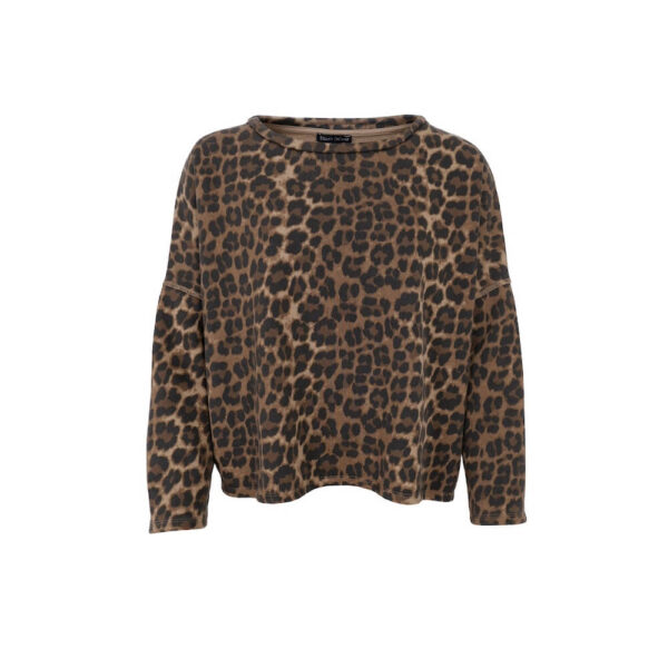 Black Colour Bluse Sweat Zelda Leopard