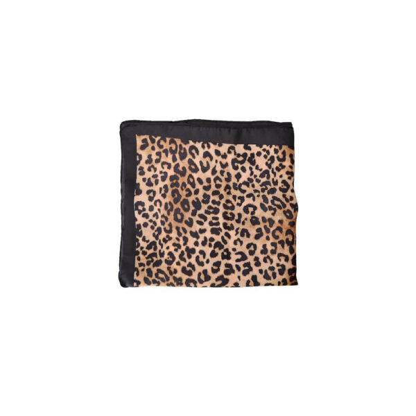 Black Colour Tørklæde Dalby Satin Leopard