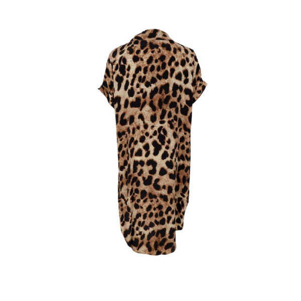 Black Colour Tunika Luna Kaftan Golden Leopard