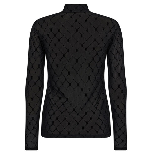 Hype the Detail Mesh Turtleneck Black