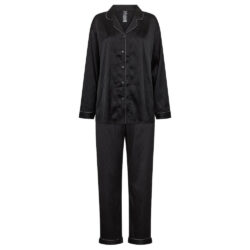 Hype the Detail Satin Pyjamas Black