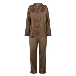 Hype the Detail Satin Pyjamas Brown