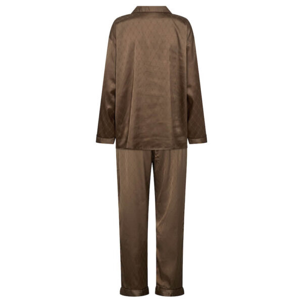 Hype the Detail Satin Pyjamas Brown