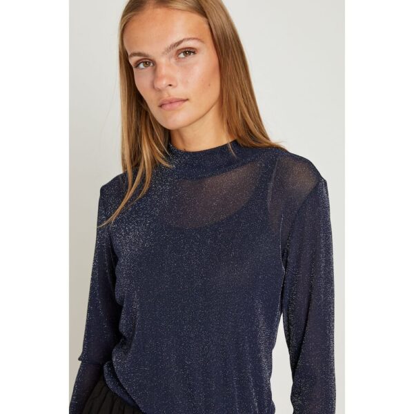 Rue de Femme Bluse Roll Neck Dark Blue