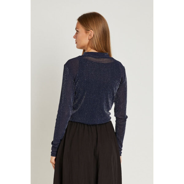 Rue de Femme Bluse Roll Neck Dark Blue